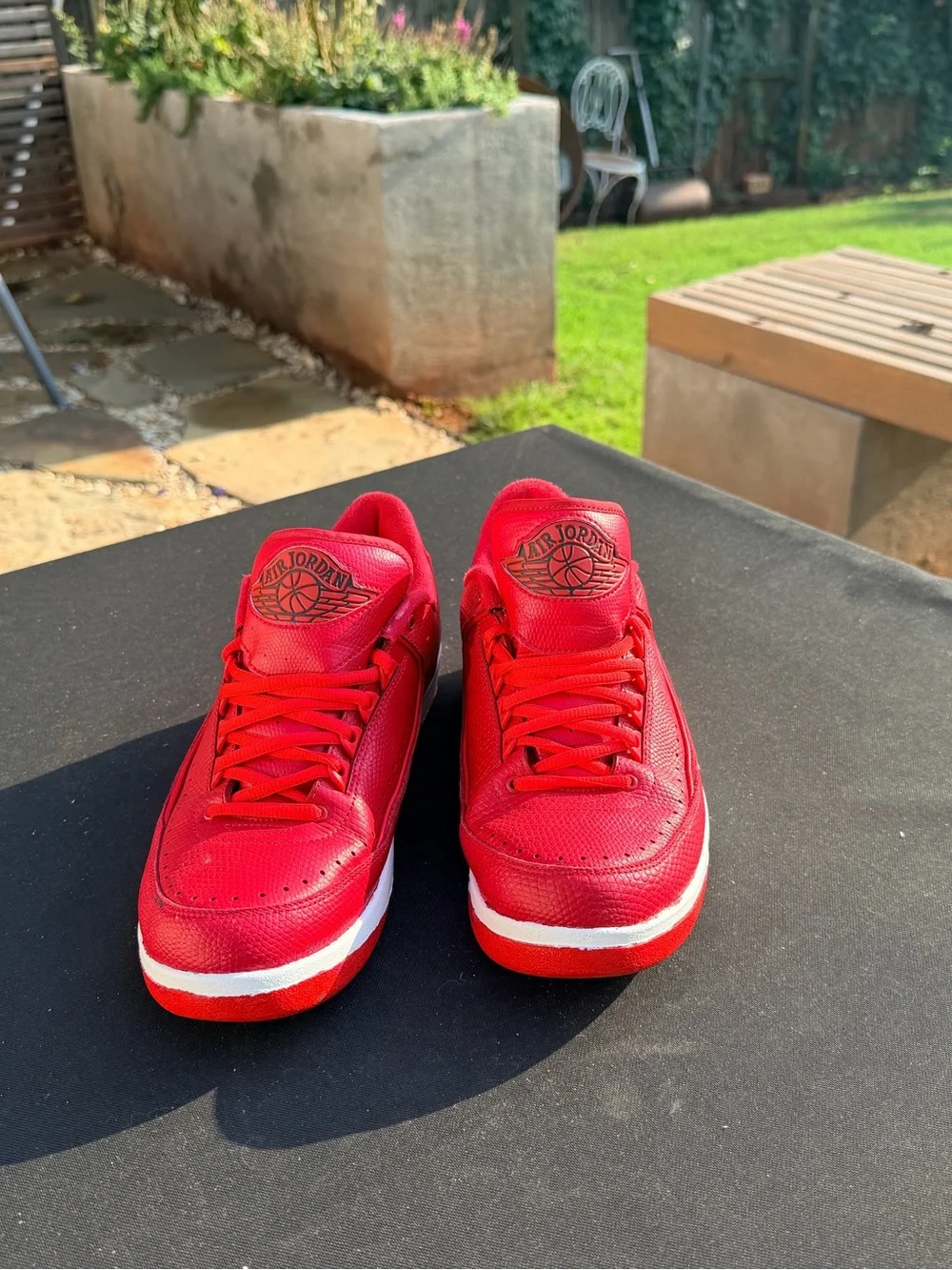 Jordan Air Jordan 2 Retro Low Gym Red 832819-606 Men's Leather Lace-Up